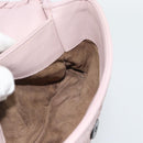 BOTTEGA VENETA INTRECCIATO Chain Shoulder Bag Leather Pink Gold Auth 194846V-17