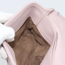 BOTTEGA VENETA INTRECCIATO Chain Shoulder Bag Leather Pink Gold Auth 194846V-19