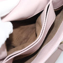 BOTTEGA VENETA INTRECCIATO Chain Shoulder Bag Leather Pink Gold Auth 194846V-21