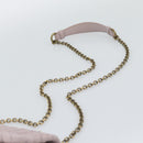 BOTTEGA VENETA INTRECCIATO Chain Shoulder Bag Leather Pink Gold Auth 194846V-8