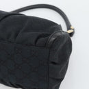 GUCCI GG Canvas Abbey Shoulder Bag Black Gold 190525 Auth 194851V-15