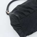 GUCCI GG Canvas Abbey Shoulder Bag Black Gold 190525 Auth 194851V-16