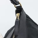 GUCCI GG Canvas Abbey Shoulder Bag Black Gold 190525 Auth 194851V-10