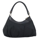 GUCCI GG Canvas Abbey Shoulder Bag Black Gold 190525 Auth 194851V-2