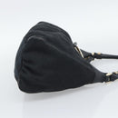 GUCCI GG Canvas Abbey Shoulder Bag Black Gold 190525 Auth 194851V-4