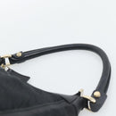 GUCCI GG Canvas Abbey Shoulder Bag Black Gold 190525 Auth 194851V-8