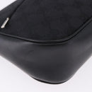 GUCCI Bamboo GG Canvas Hand Bag Black Silver 001 3865 Auth 194852V-10
