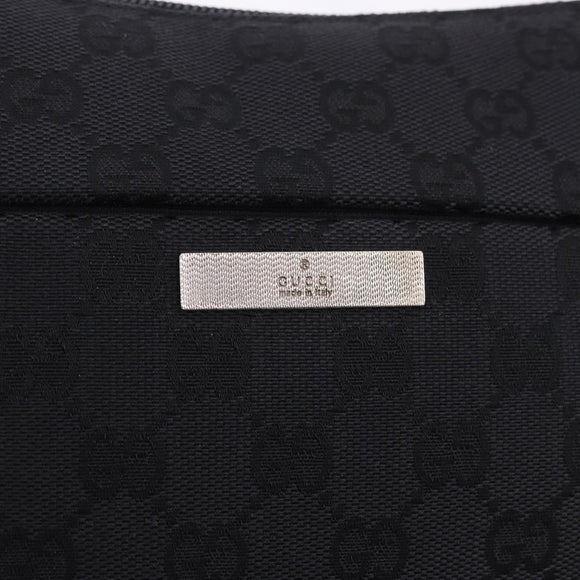 GUCCI Bamboo GG Canvas Hand Bag Black Silver 001 3865 Auth 194852V