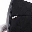 GUCCI Bamboo GG Canvas Hand Bag Black Silver 001 3865 Auth 194852V-16