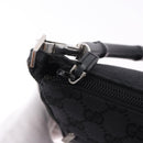 GUCCI Bamboo GG Canvas Hand Bag Black Silver 001 3865 Auth 194852V-17