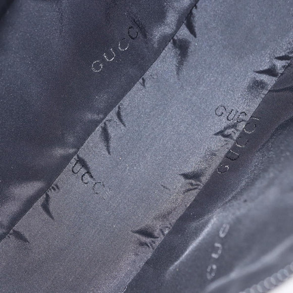 GUCCI Bamboo GG Canvas Hand Bag Black Silver 001 3865 Auth 194852V
