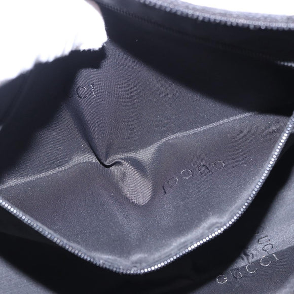 GUCCI Bamboo GG Canvas Hand Bag Black Silver 001 3865 Auth 194852V