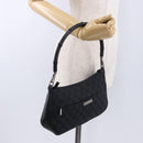 GUCCI Bamboo GG Canvas Hand Bag Black Silver 001 3865 Auth 194852V-25