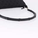 GUCCI Bamboo GG Canvas Hand Bag Black Silver 001 3865 Auth 194852V-7
