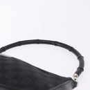 GUCCI Bamboo GG Canvas Hand Bag Black Silver 001 3865 Auth 194852V-8