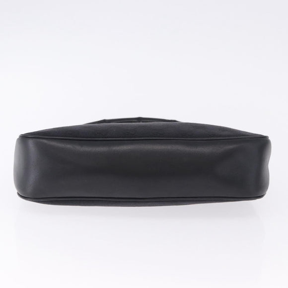GUCCI Bamboo GG Canvas Hand Bag Black Silver 001 3865 Auth 194852V