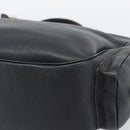 PRADA Shoulder Bag Vittero Dino Leather Black Silver Auth 194853SAV-12