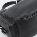 PRADA Shoulder Bag Vittero Dino Leather Black Silver Auth 194853SAV-13