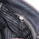 PRADA Shoulder Bag Vittero Dino Leather Black Silver Auth 194853SAV-19
