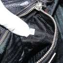 PRADA Shoulder Bag Vittero Dino Leather Black Silver Auth 194853SAV-22