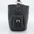 PRADA Shoulder Bag Vittero Dino Leather Black Silver Auth 194853SAV-4