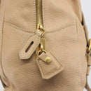PRADA Tote Bag Vittero Dino Leather Beige Gold Auth 194855A-19
