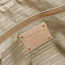 PRADA Tote Bag Vittero Dino Leather Beige Gold Auth 194855A-21