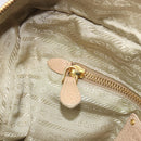PRADA Tote Bag Vittero Dino Leather Beige Gold Auth 194855A-24