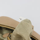 PRADA Tote Bag Vittero Dino Leather Beige Gold Auth 194855A-12