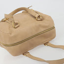 PRADA Tote Bag Vittero Dino Leather Beige Gold Auth 194855A-6