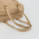 PRADA Tote Bag Vittero Dino Leather Beige Gold Auth 194855A-7