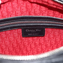 Christian Dior Lady Dior Canage Hand Bag Lamb Skin Black Silver Auth 194856V-16
