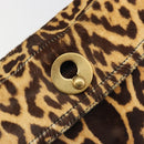 SAINT LAURENT Muse Toe Leopard Pattern Bag Harako Leather Brown Auth 194857V-15