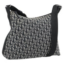 Christian Dior Trotter Canvas Shoulder Bag Gray Silver Auth 194858A-1