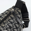 Christian Dior Trotter Canvas Shoulder Bag Gray Silver Auth 194858A-14