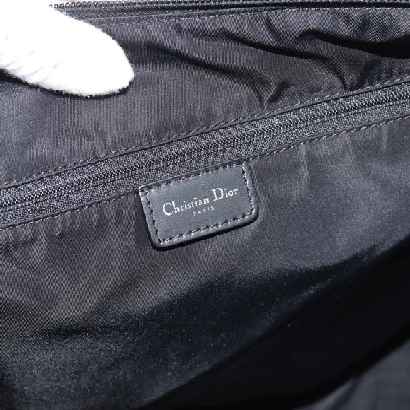 Christian Dior Trotter Canvas Shoulder Bag Gray Silver Auth 194858A