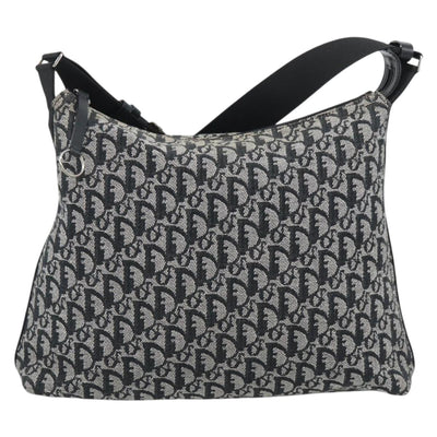 Christian Dior Trotter Canvas Shoulder Bag Gray Silver Auth 194858A - 0