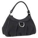 GUCCI GG Canvas Abbey Shoulder Bag Black Silver 265692 Auth 194859V-1