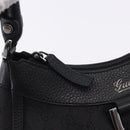 GUCCI GG Canvas Abbey Shoulder Bag Black Silver 265692 Auth 194859V-17