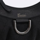GUCCI GG Canvas Abbey Shoulder Bag Black Silver 265692 Auth 194859V-18