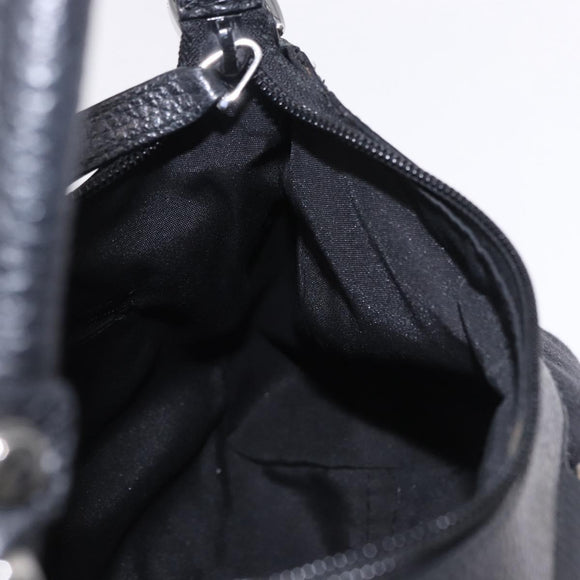 GUCCI GG Canvas Abbey Shoulder Bag Black Silver 265692 Auth 194859V