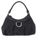 GUCCI GG Canvas Abbey Shoulder Bag Black Silver 265692 Auth 194859V-13