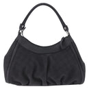 GUCCI GG Canvas Abbey Shoulder Bag Black Silver 265692 Auth 194859V-2