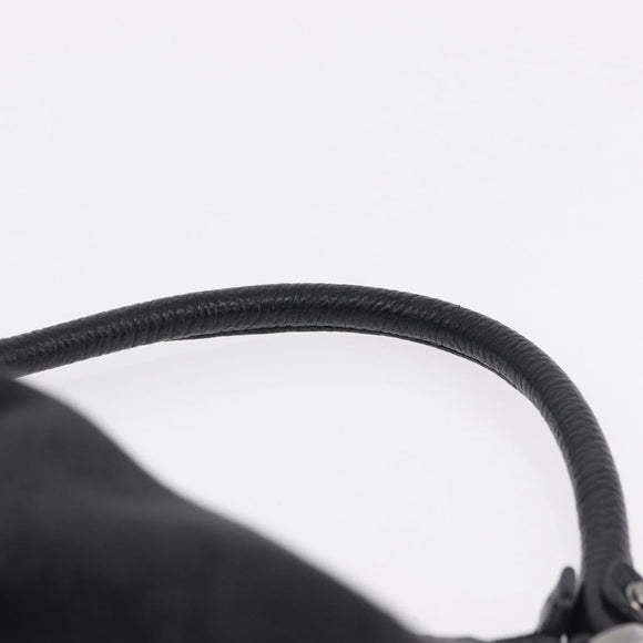 GUCCI GG Canvas Abbey Shoulder Bag Black Silver 265692 Auth 194859V