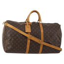LOUIS VUITTON Monogram Keepall Bandouliere55 Boston Bag M41414 LV Auth 194862V-1