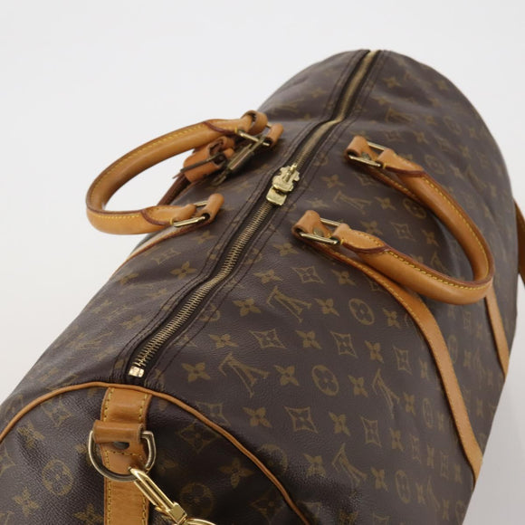 LOUIS VUITTON Monogram Keepall Bandouliere55 Boston Bag M41414 LV Auth 194862V