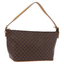 CELINE Macadam Canvas Hand Bag PVC Leather Brown Gold Auth 194864V-1