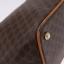 CELINE Macadam Canvas Hand Bag PVC Leather Brown Gold Auth 194864V-8