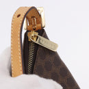 CELINE Macadam Canvas Hand Bag PVC Leather Brown Gold Auth 194864V-9