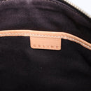 CELINE Macadam Canvas Hand Bag PVC Leather Brown Gold Auth 194864V-18